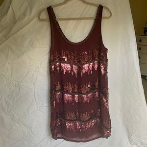 Purple sequin dress